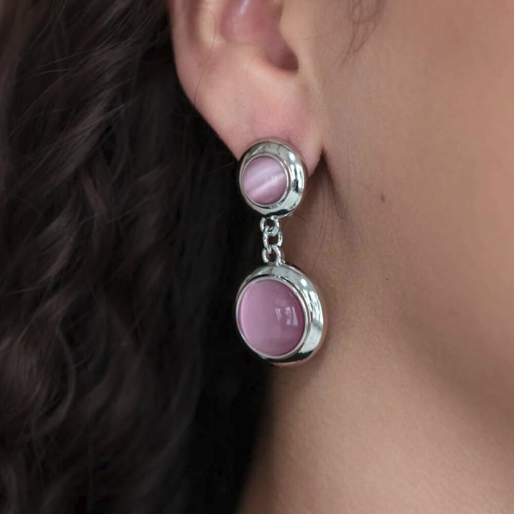 Paparazzi Jewelry Accessories - Subtle Smolder - Pink Earrings - Vintage
